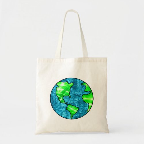 Vibrant Planet Earth Tote Bag