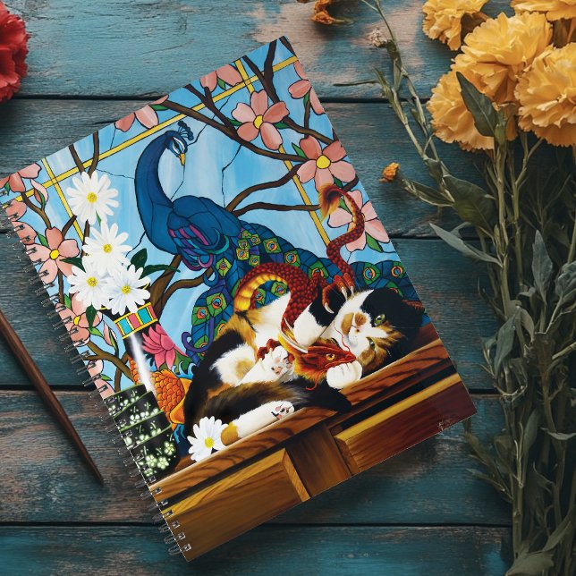 Vibrant Playful Calico Red Dragon Fantasy Planner (Creator Uploaded)