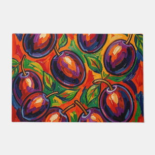 Vibrant Plum Fauvist Doormat