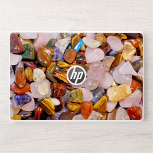 Vibrant Polished Tumbled Gemstones Macro Texture P HP Laptop Skin