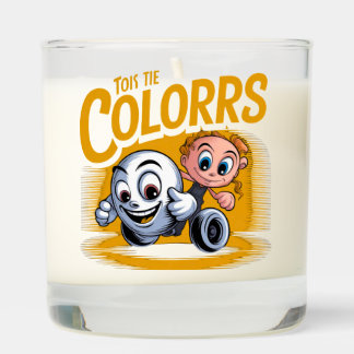 Vibrant Pop Art Cartoon Scented Candle