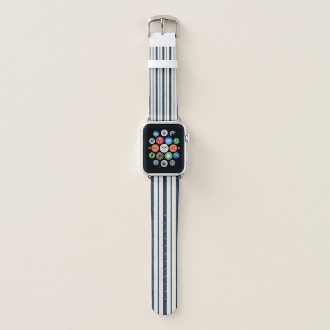 Vibrant Pop Art Cat Portrait Apple Watch Band (Front)