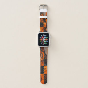 Vibrant Pop Art Cat Portrait Apple Watch Band