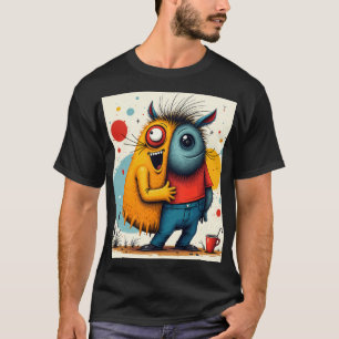 Vibrant Pop Art Chaos Crazy Graphic T-Shirt