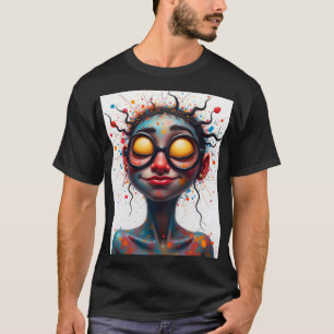 Vibrant Pop Art Chaos Crazy Graphic T-Shirt