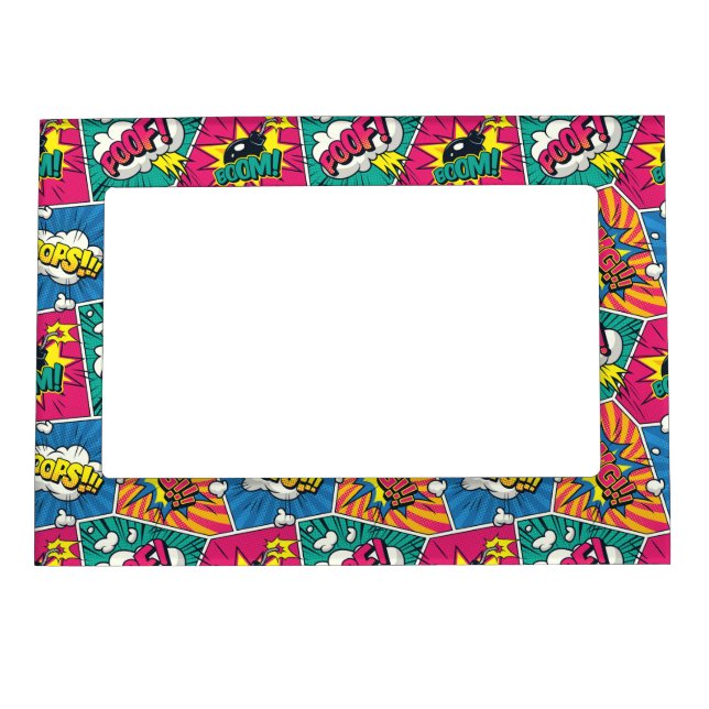 Vibrant Pop Art Delight - Retro Comic Explosion  Magnetic Frame (Front)