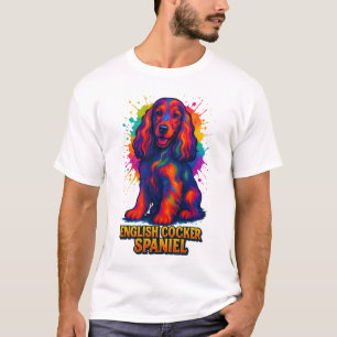 Vibrant Pop Art English Cocker Spaniel T-Shirt