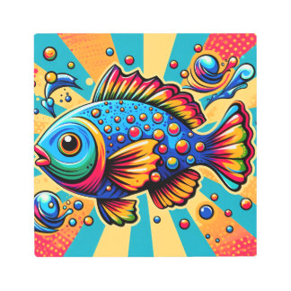 Vibrant Pop Art Fish: A Splash of Colorful Creativ