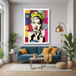 Vibrant Pop Art Portrait Retro Wall Art Poster<br><div class="desc">Elevate your space with this vibrant pop art portrait, a stunning blend of retro design and modern flair. This AI-generated poster is a perfect addition to any home or office decor, bringing bold colors and a lively composition to your walls. Ideal for fans of pop culture and contemporary art, this...</div>