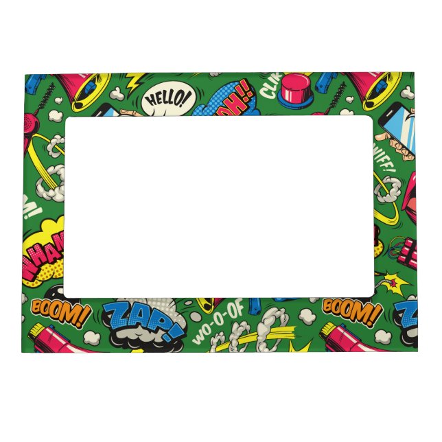 Vibrant Pop Art Retro Comic Magnetic Frame (Front)