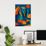 Vibrant Pop Art Sphinx Geometric Wall Art<br><div class="desc">Brighten your space with this bold pop-art Sphinx poster, merging Ancient Egypt heritage with modern geometric style. Its vibrant colors and abstract shapes make it a striking wall decor for living rooms, studios, or creative spaces. Perfect for history lovers and art enthusiasts. Explore the full pop-art Egyptian collection to discover...</div>