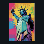 Vibrant Pop Art Statue of Liberty Poster Wall Art<br><div class="desc">Add a touch of modern flair to your home decor with this vibrant pop art poster featuring the Statue of Liberty. The colorful splatter paint background creates a unique and eye-catching design that will be sure to impress. Perfect for any fan of pop art or American history.</div>