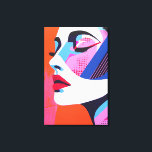 Vibrant Pop Art Woman Portrait Digital Art Canvas Print<br><div class="desc">A striking pop art portrait of a woman, featuring bold colors and dynamic compositions. Perfect for modern wall decor.</div>