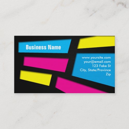 Vibrant Pop Squares Business Card