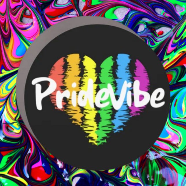Vibrant PrideVibe: Drive with Rainbow Heart Car Magnet (Creator Uploaded)