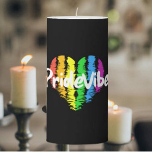 Vibrant PrideVibe: Light Your Rainbow Pillar Candle
