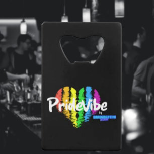 Vibrant PrideVibe: Open with Rainbow Heart Credit Card Bottle Opener