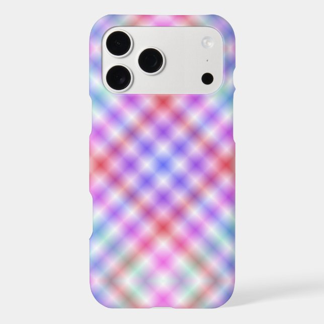 Vibrant Prism Gradient Grid Seamless Pattern Iphone Case (Back)