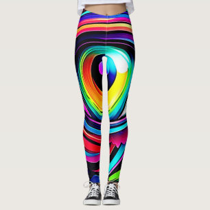 Vibrant Psychedelic Eye Art Leggings