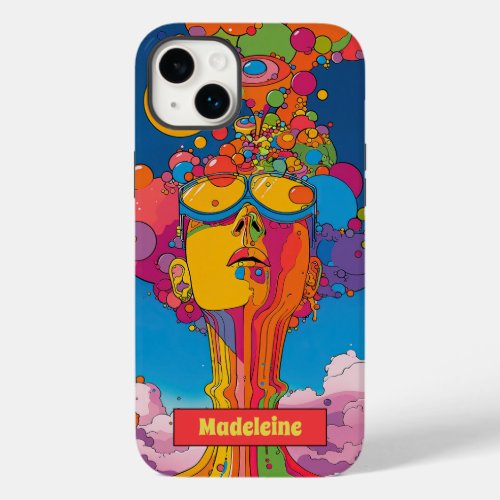 Vibrant Psychedelic Pop Art Groovy Retro Design Case_Mate iPhone 14 Plus Case
