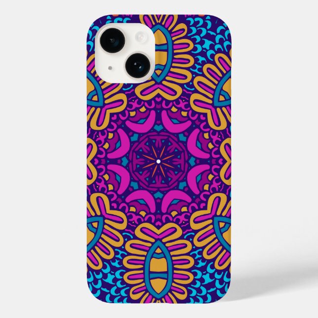 Vibrant Psychedelic Tribal iPhone Case  (Back)