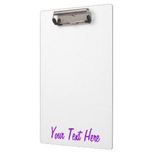 Vibrant Purple Accent Color Customizable Clipboard