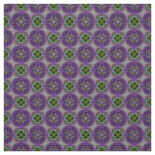Vibrant Purple and Green Tile Pattern Fabric