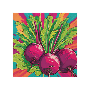 Vibrant Purple Beets Pop Art