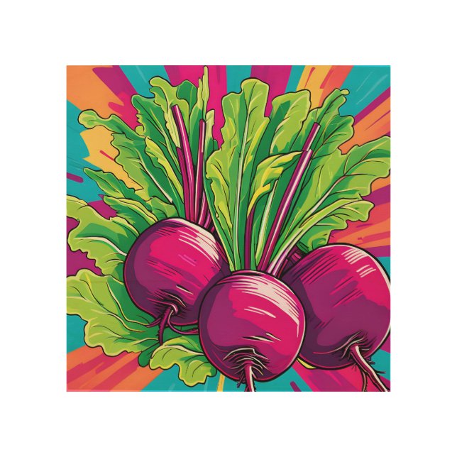 Vibrant Purple Beets Pop Art (Front)