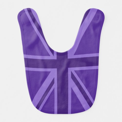 Vibrant Purple Color Union Jack Bib