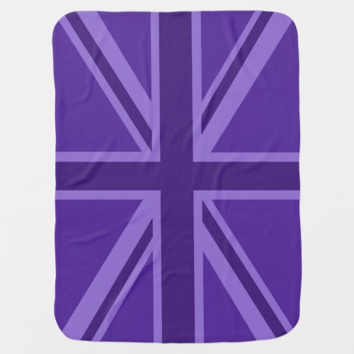 Vibrant Purple Color Union Jack Receiving Blanket