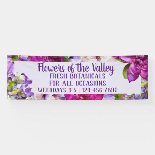 Vibrant Purple Floral Banner