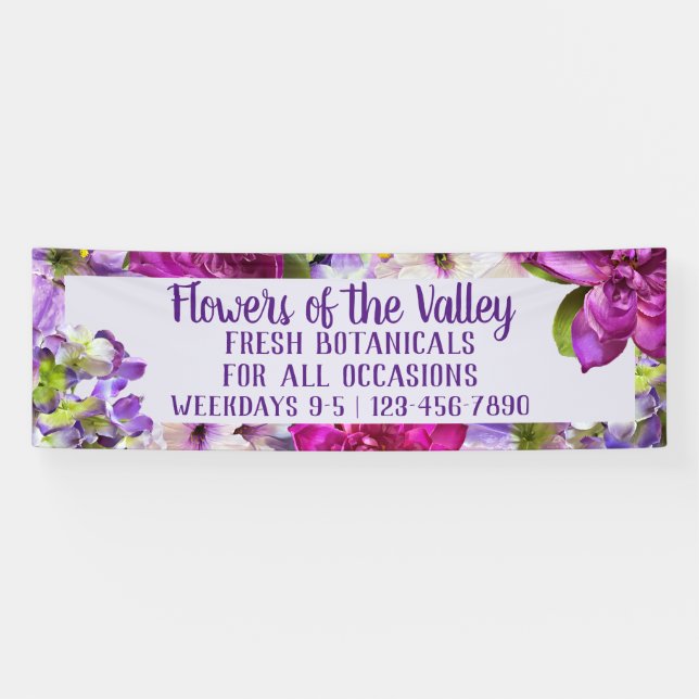 Vibrant Purple Floral Banner (Horizontal)