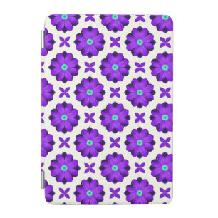  Vibrant Purple Flowers and Leaf Motifs iPad Mini Cover