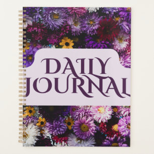 Vibrant Purple & Gold Garden Journal Planner