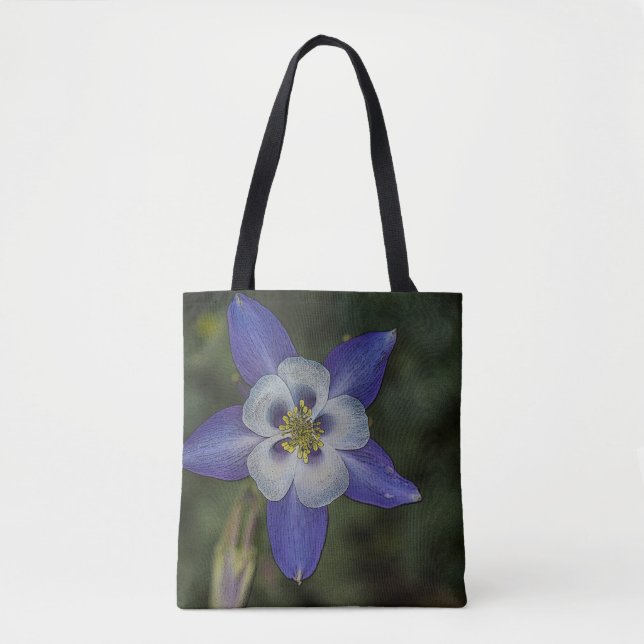 Vibrant Purple Morning Glory Tote Bag (Front)