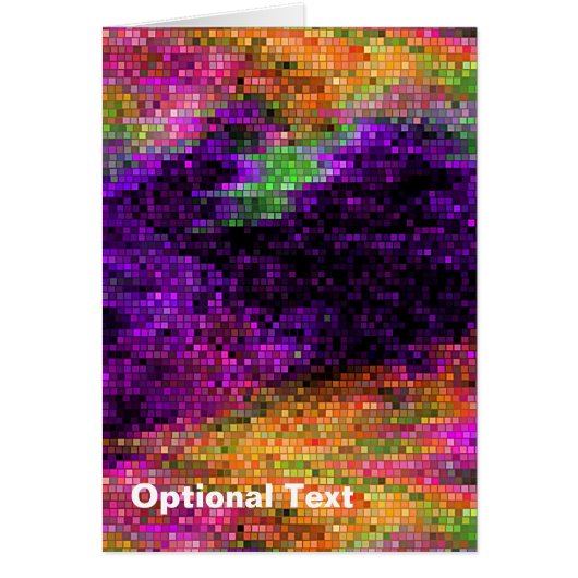 Vibrant Purple Multi Mosaic Tiles Cards (Front)