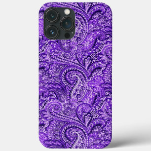 Vibrant Purple Paisley iPhone 13 Pro Max Case