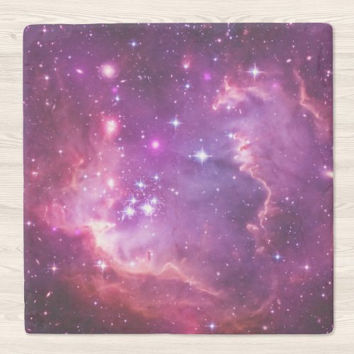 Vibrant Purple Tinted Small Magellanic Cloud Stone Coaster