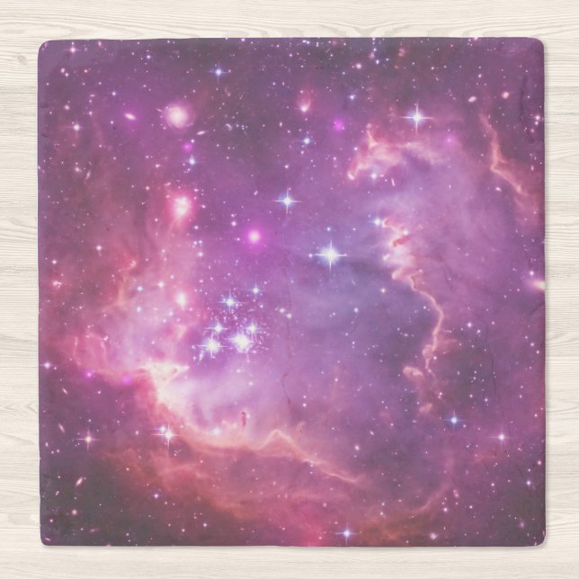 Vibrant Purple Tinted Small Magellanic Cloud Stone Coaster (Creator Uploaded)