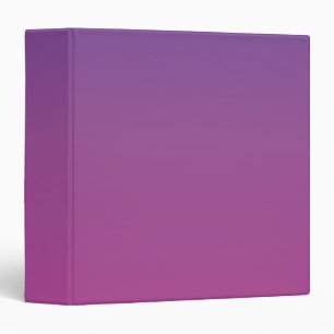 Vibrant Purple to Pink Gradient 3 Ring Binder