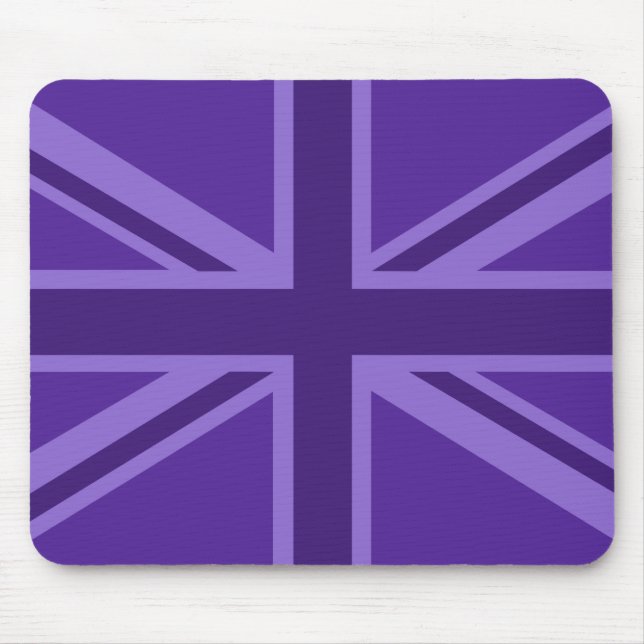 Vibrant Purple Union Jack Mouse Pad (Front)