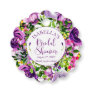 Vibrant Purple Watercolor Bouquet Bridal Shower  Favor Tags