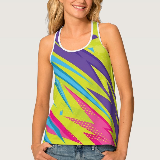 Vibrant Racerback Style Women's Tank Top (Front)
