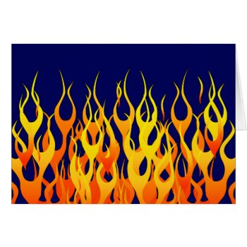 Vibrant Racing Flames On Navy Blue by MustacheShoppe at Zazzle