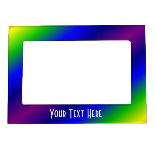 Vibrant Rainbow Colors Magnetic Frame (Front)