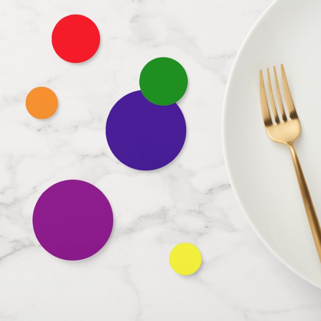 Vibrant Rainbow Colors Party Confetti (Group)