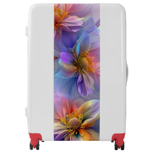 Vibrant Rainbow Floral Art Luggage – Colorful