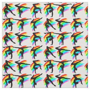 VIBRANT RAINBOW GYMNASTICS FABRIC