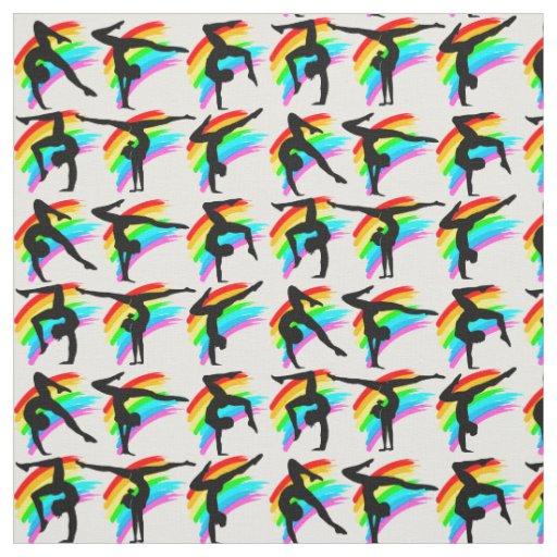 VIBRANT RAINBOW GYMNASTICS FABRIC